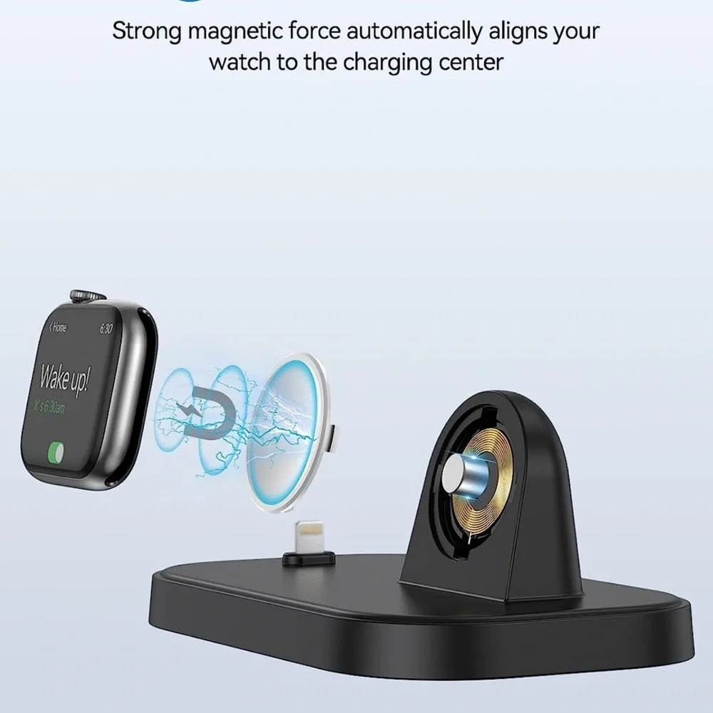 Portable Charger Stand for Apple Watch, 2 in 1 iWatch Charger with USB C Cable